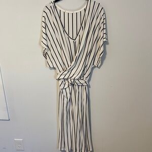 Eloquii Striped Wrap Around Dress - 22
